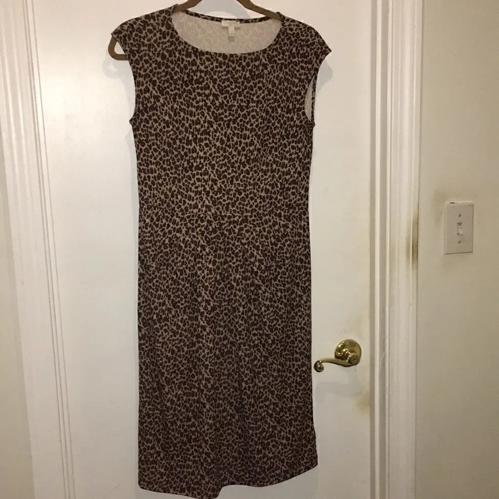 EUC Talbots Leopard print dress size small